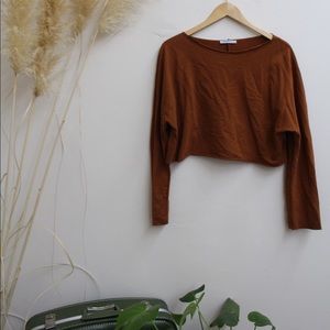 Zara Boat Neck Crop Sweater🍊
